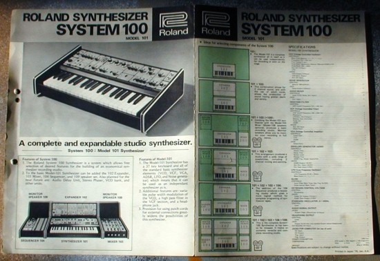 Roland System 100 brochure 