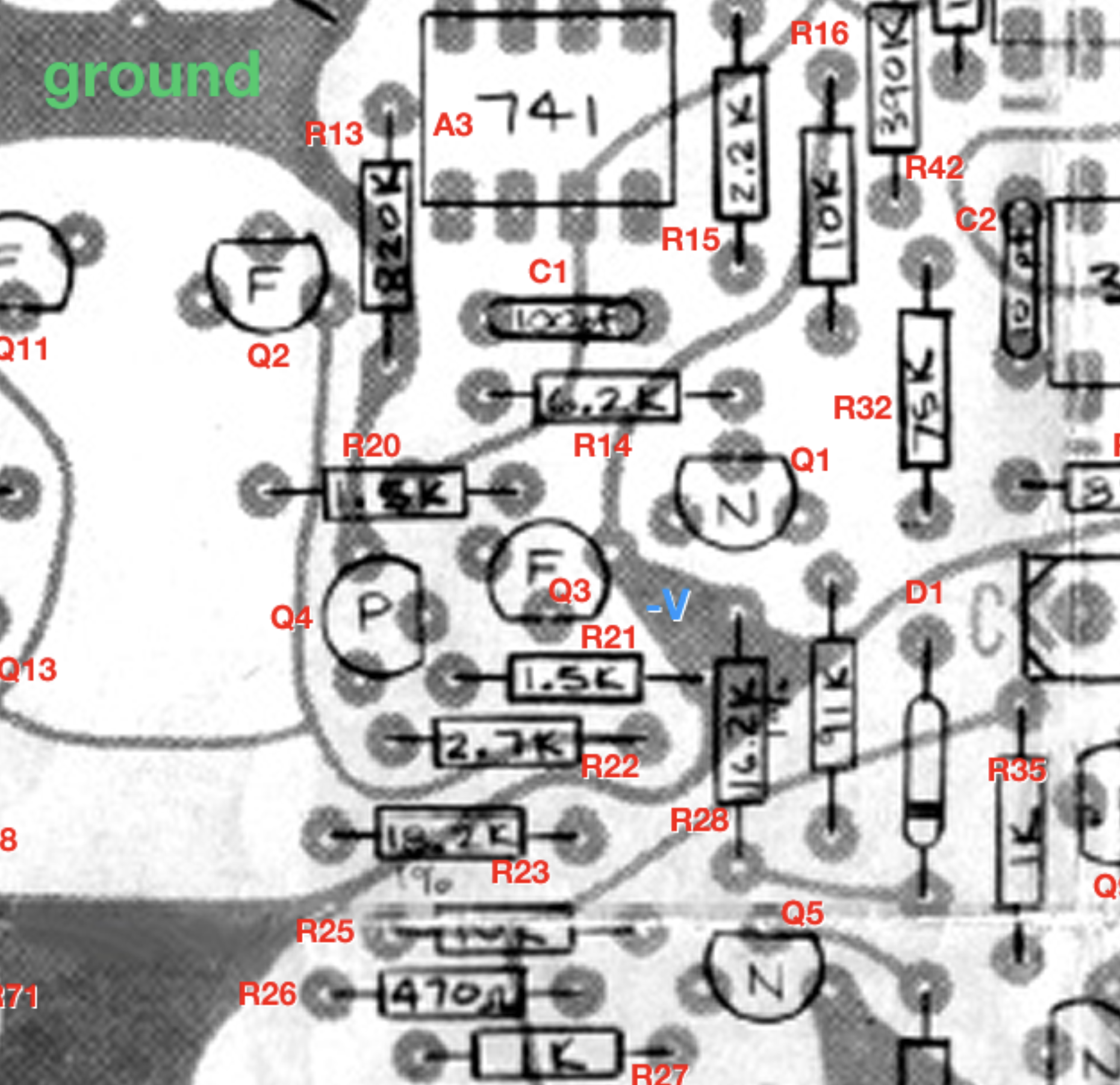 Annotated layout for SEM